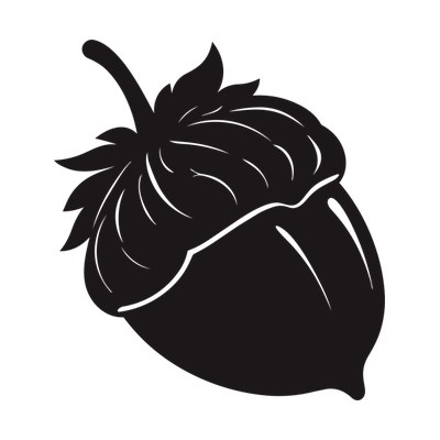 Acorn Silhouette Side SVG cut file