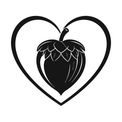 Acorn With Cap Heartframe SVG cut file