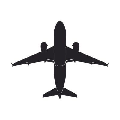 Airplane Sticker Front SVG cut file