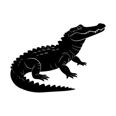 Alligator Silhouette SVG cut file
