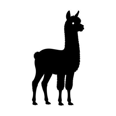 Alpaca Silhouette SVG cut file