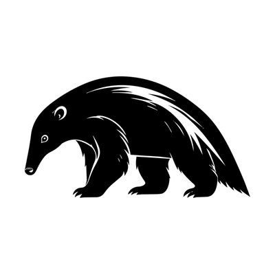 Anteater Silhouette SVG cut file