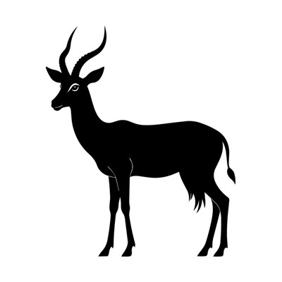 Antelope Silhouette SVG cut file