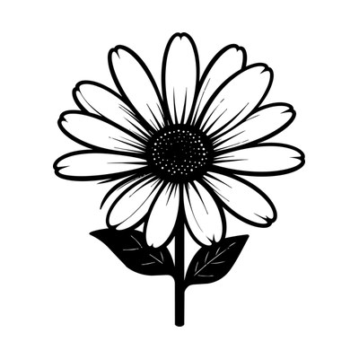 April Daisy Birth Flower SVG cut file