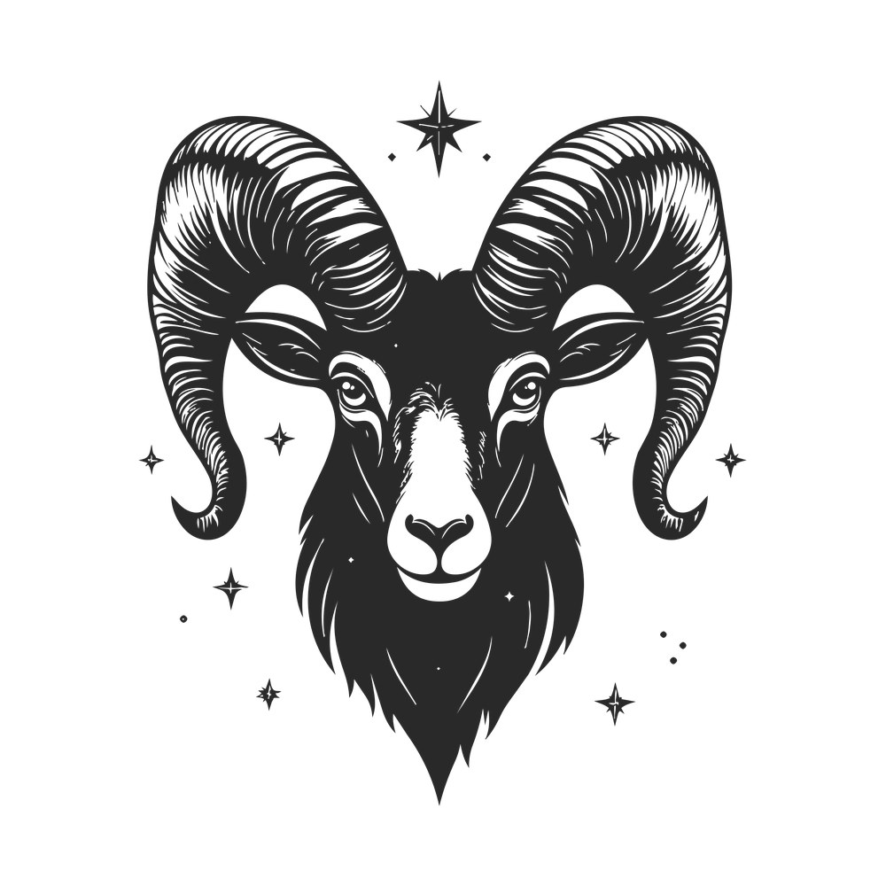 Aries Ram Zodiac SVG cut file – SVG, PNG, DXF