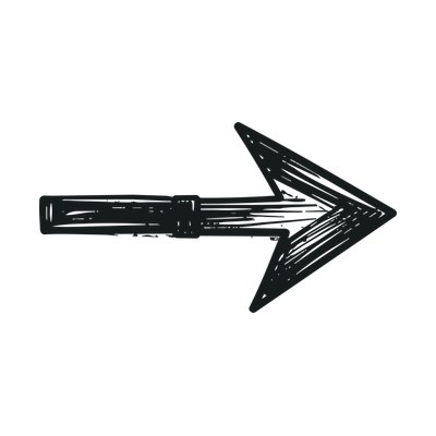 Arrow Sign Doodle Side SVG cut file