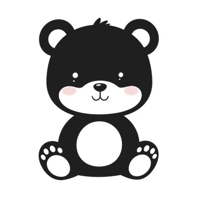 Baby Bear Kawaii SVG cut file