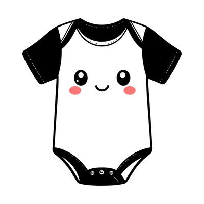 Baby Onesie Kawaii SVG cut file