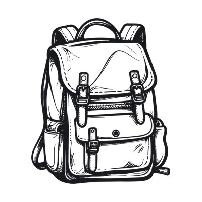 Backpack Doodle SVG cut file