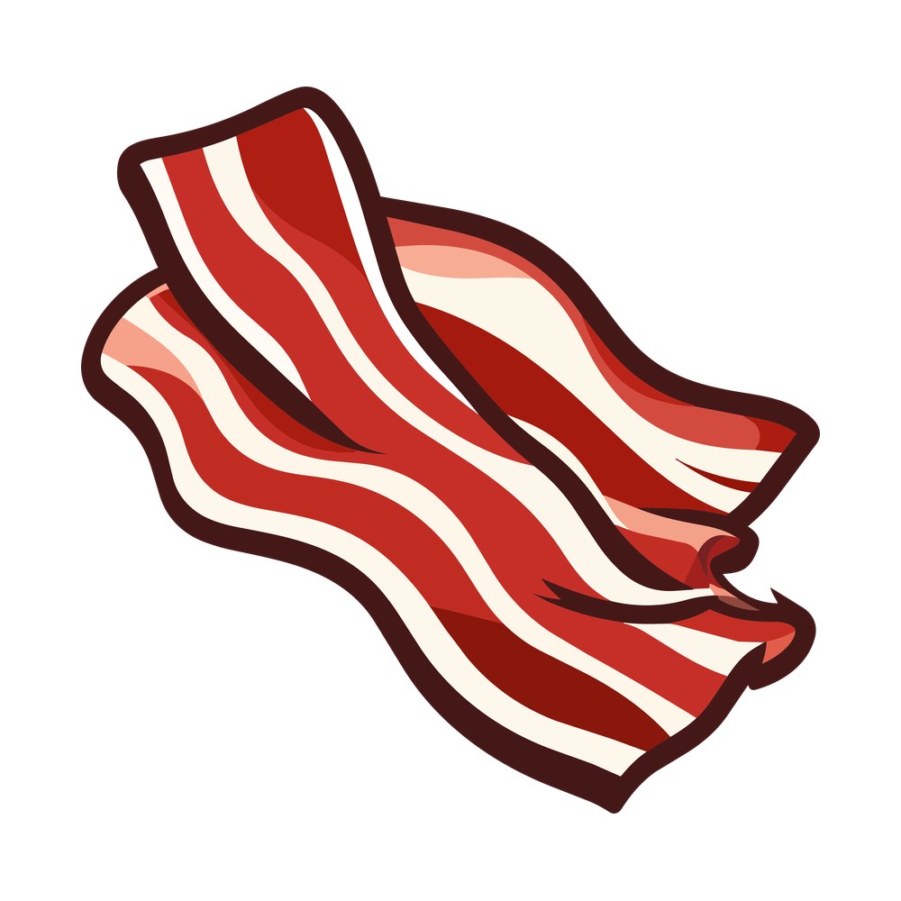 Bacon Strips – original artwork without the sticker border