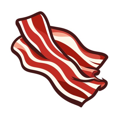 Bacon Strips SVG cut file