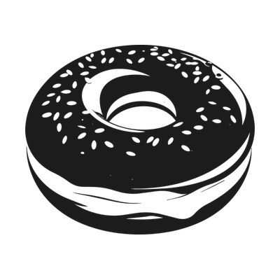 Bagel Silhouette Side SVG cut file