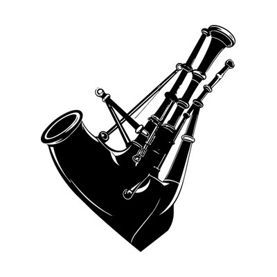 Bagpipe Heartframe Side SVG cut file