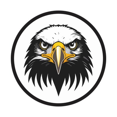 Bald Eagle Head Badge Front SVG cut file