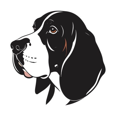 Basset Hound Silhouette SVG cut file