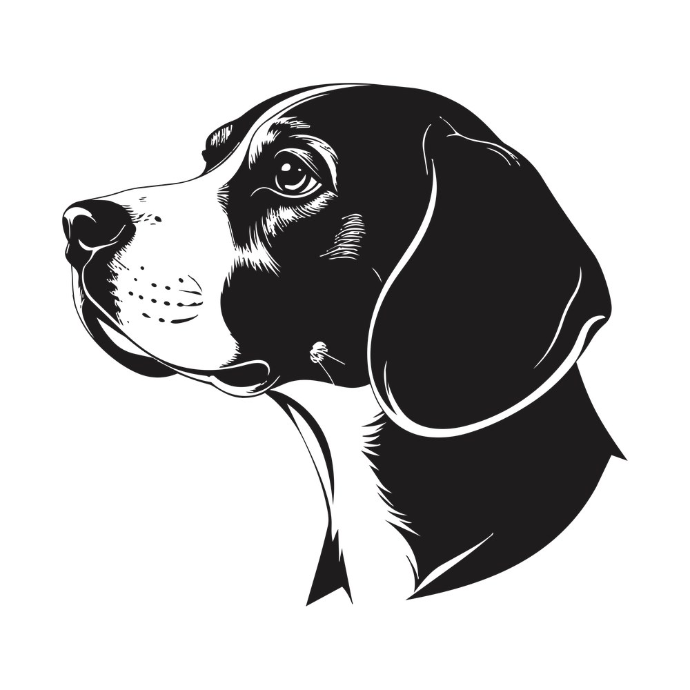 Beagle Silhouette Sublimation PNG + SVG – SVG, PNG