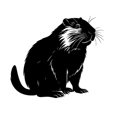 Beaver Silhouette SVG cut file
