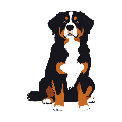 Bernese Mountain Dog SVG cut file