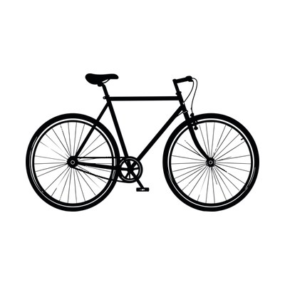 Bicycle Thickline Front SVG cut file