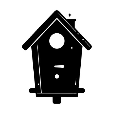 Birdhouse Kawaii Front SVG cut file