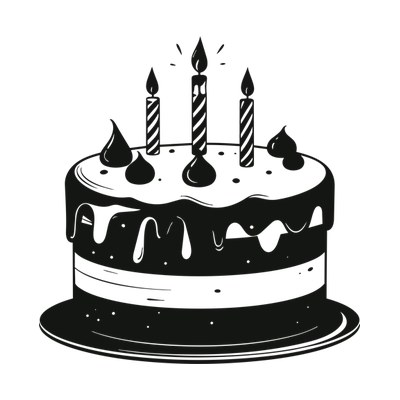 Birthday Cake Chunky SVG cut file
