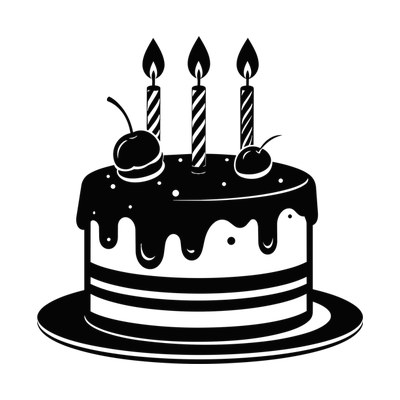 Birthday Cake Icon SVG cut file