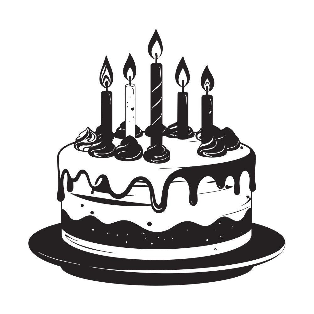 Birthday Cake SVG cut file – SVG, PNG, DXF