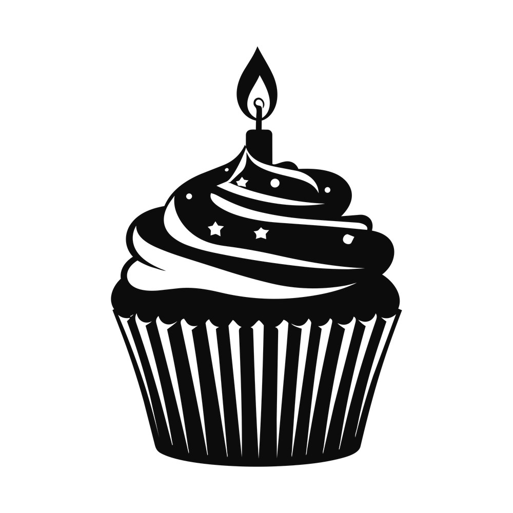 Birthday Cupcake SVG cut file – SVG, PNG, DXF
