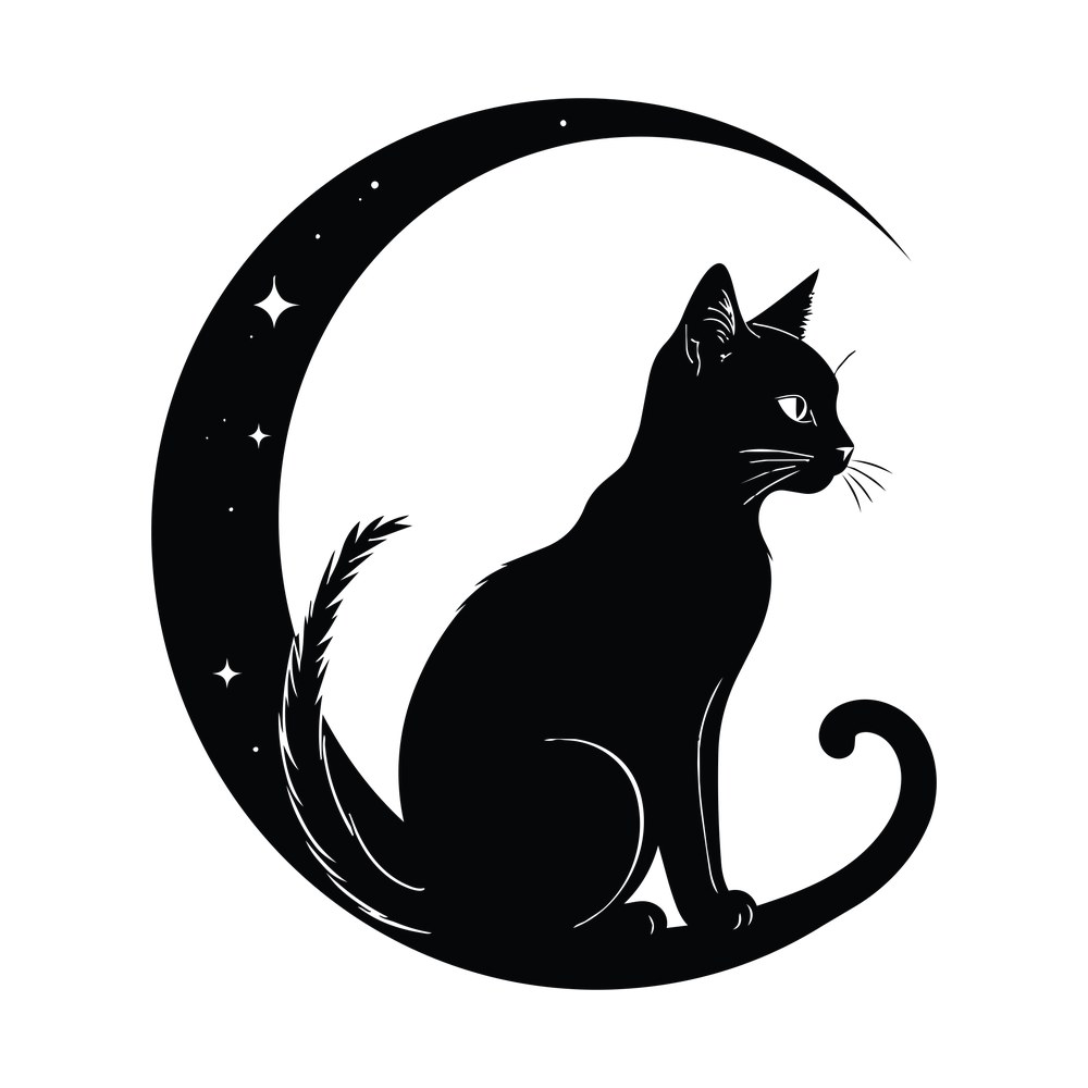 Black Cat Halloween SVG cut file – SVG, PNG, DXF