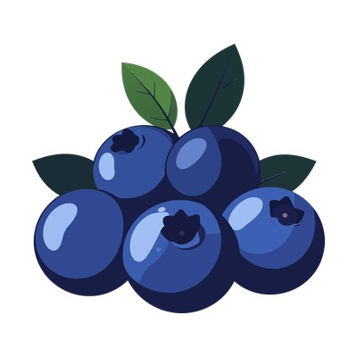 Blueberry Cluster Flaticon Front SVG cut file