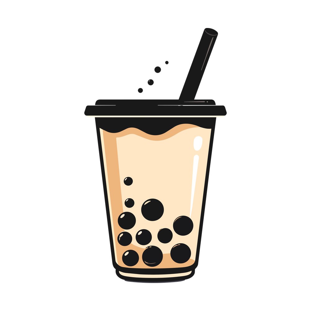 Boba Tea – original artwork without the sticker border