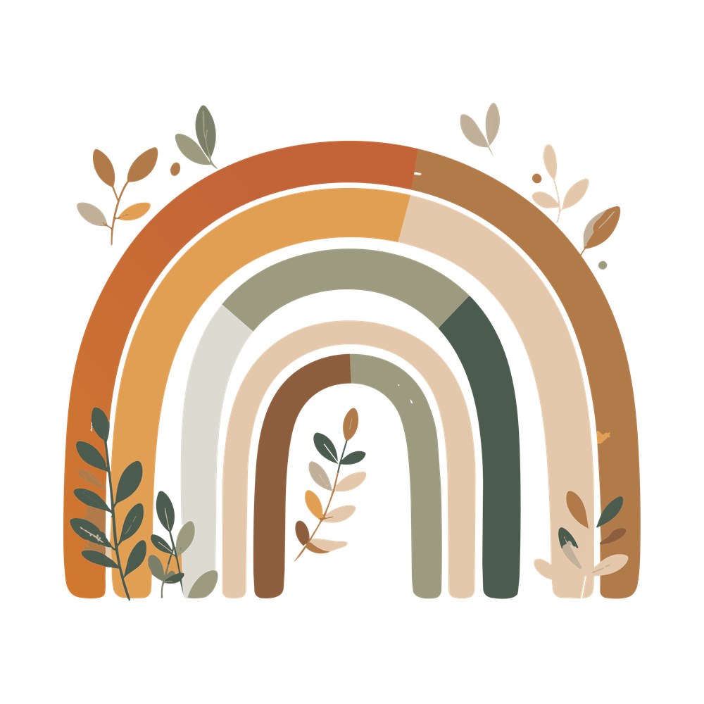 Boho Rainbow Sublimation PNG – PNG