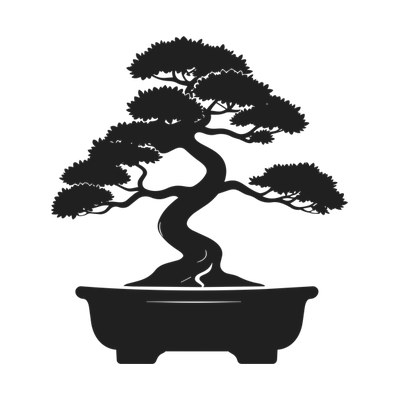 Bonsai In A Pot Geometric Side SVG cut file