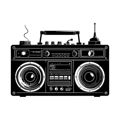 Boombox SVG cut file
