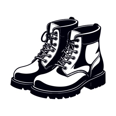 Boot Pair Sticker SVG cut file