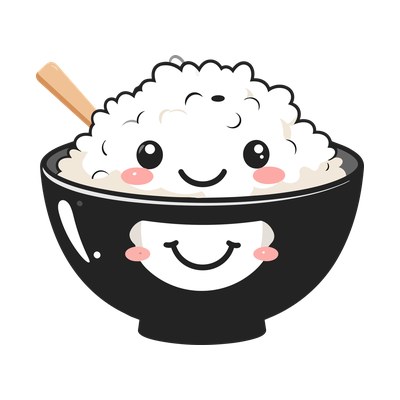 Bowl Of Rice Cartoon Side SVG cut file