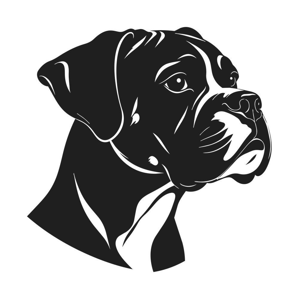 Boxer Silhouette SVG cut file – SVG, PNG, DXF