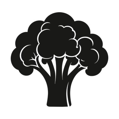 Broccoli Geometric Front SVG cut file