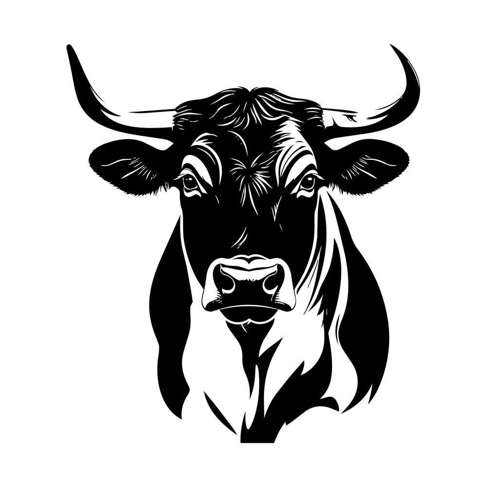 Bull SVG cut file – SVG, PNG, DXF