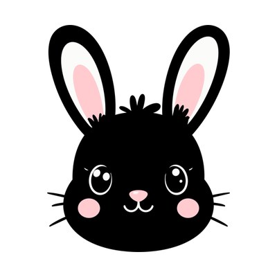 Bunny Face Kawaii SVG cut file