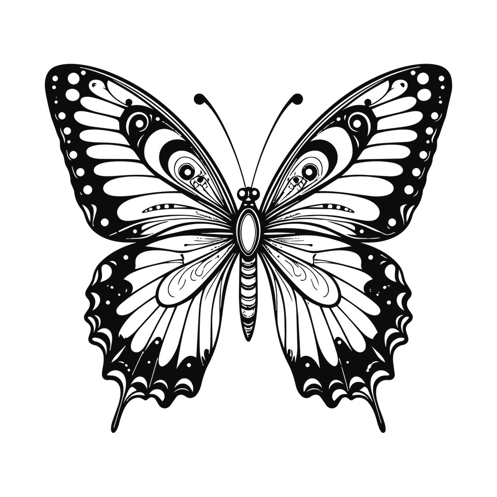 Butterfly Mandala SVG cut file – SVG, PNG, DXF