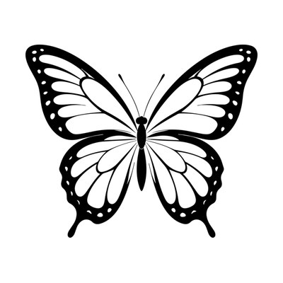 Butterfly Outline SVG cut file