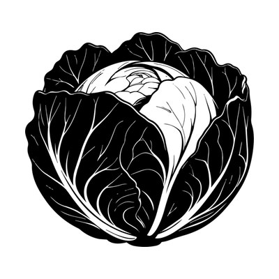 Cabbage Chunky Front SVG cut file