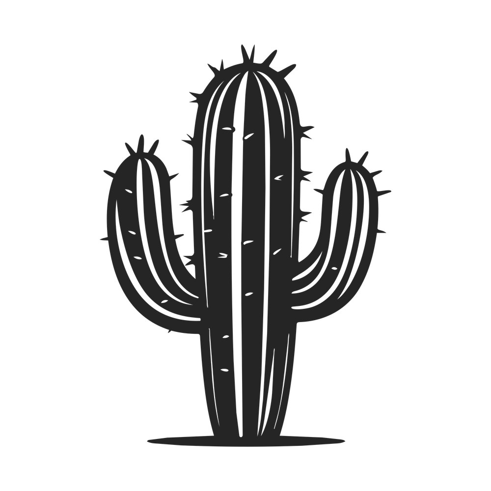Cactus Line SVG cut file – SVG, PNG, DXF