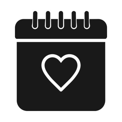 Calendar Heart Front SVG cut file