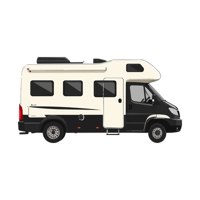 Camper Van Bold Side SVG cut file