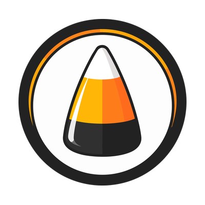 Candy Corn Badge Front SVG cut file