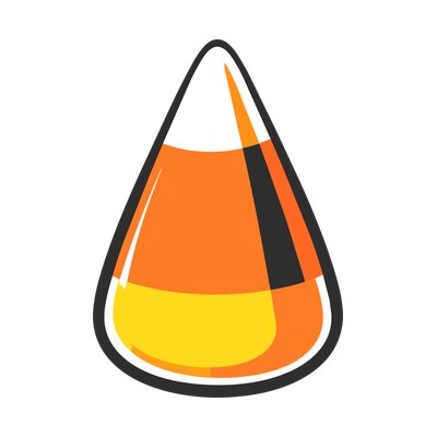 Candy Corn Badge Side SVG cut file
