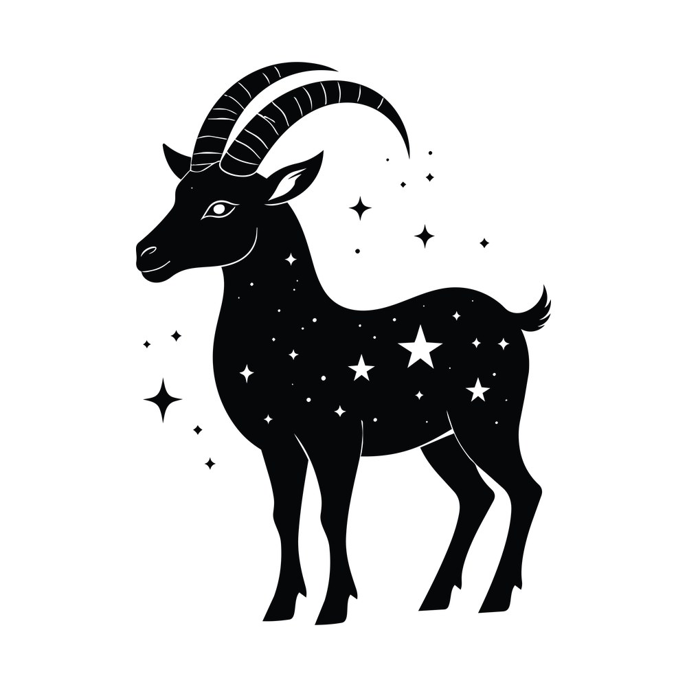Capricorn Goat Zodiac SVG cut file – SVG, PNG, DXF