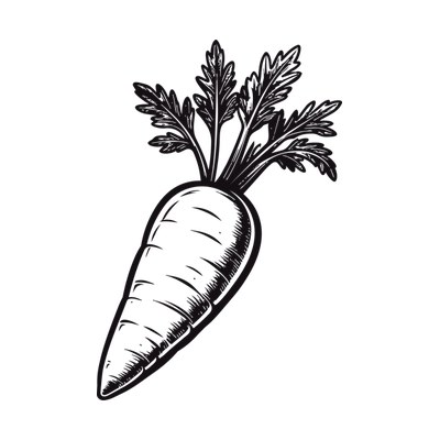 Carrot Doodle SVG cut file